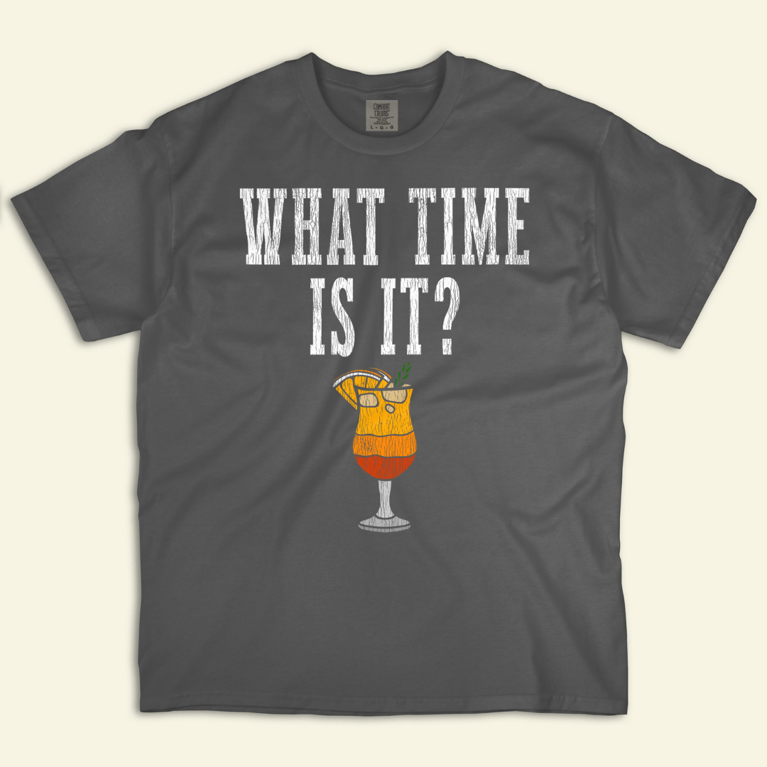 What Time Is It Distressed Tee