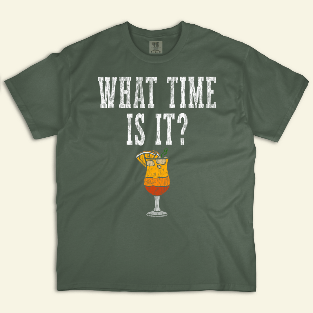 What Time Is It Distressed Tee