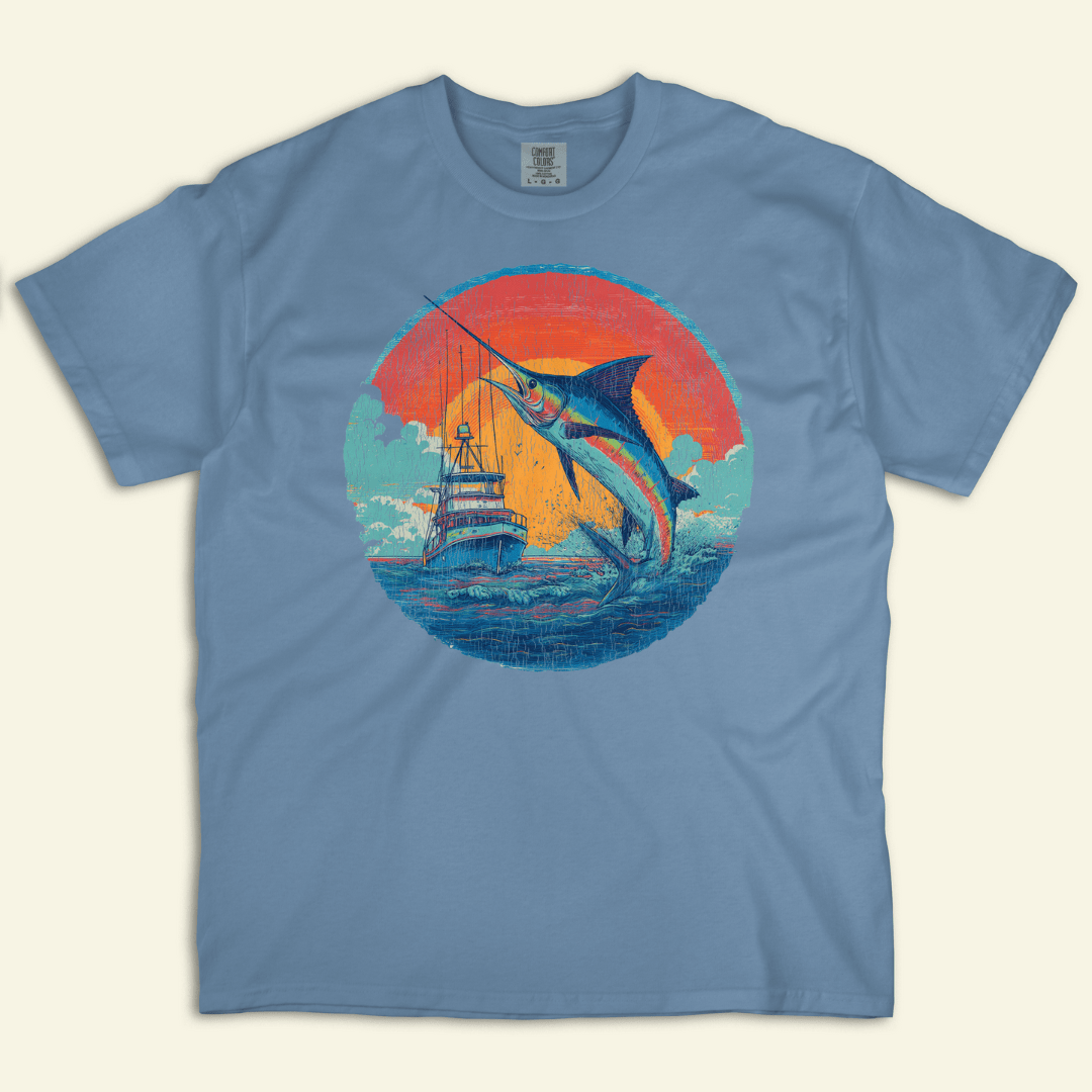 Full Send Marlin Distressed Tee