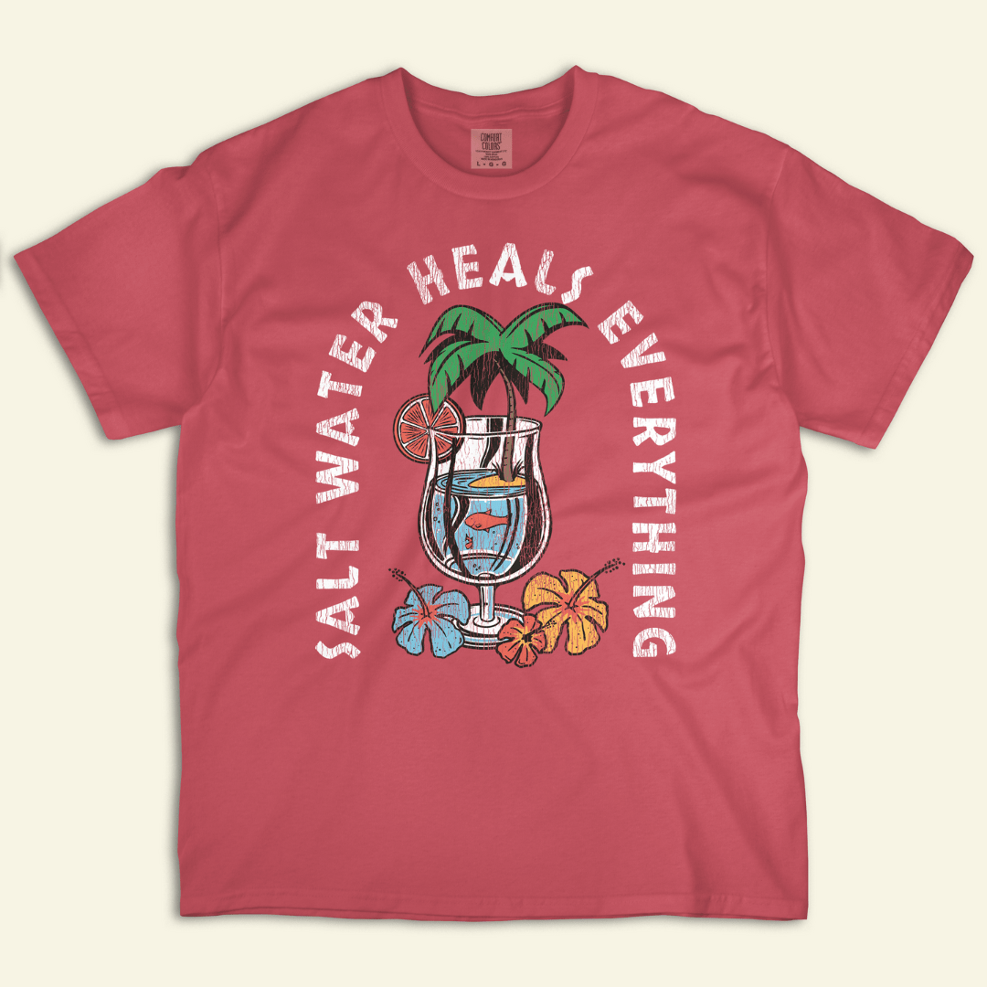 Salt Water Heals Everything Distressed Tee