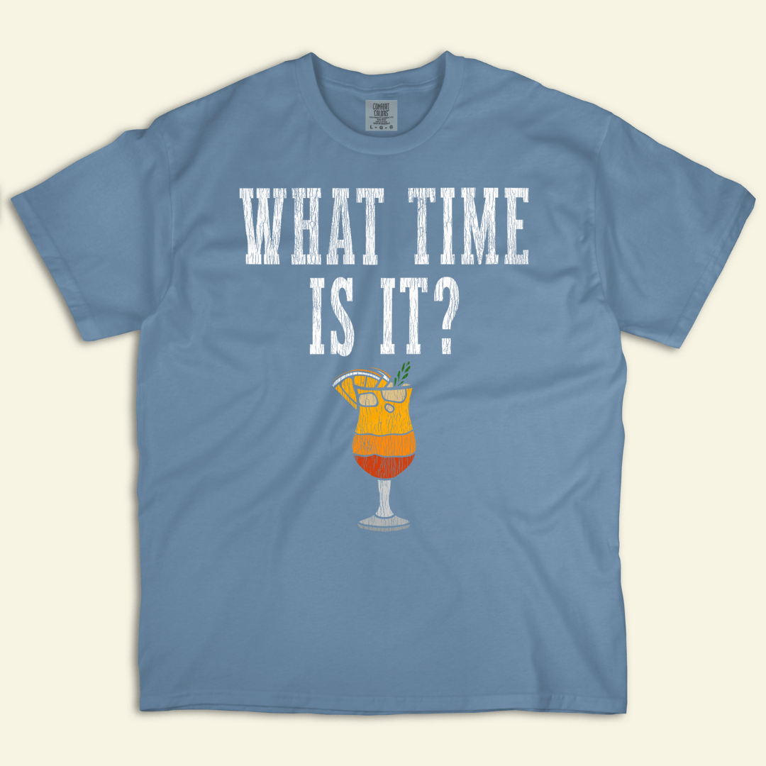 What Time Is It Distressed Tee
