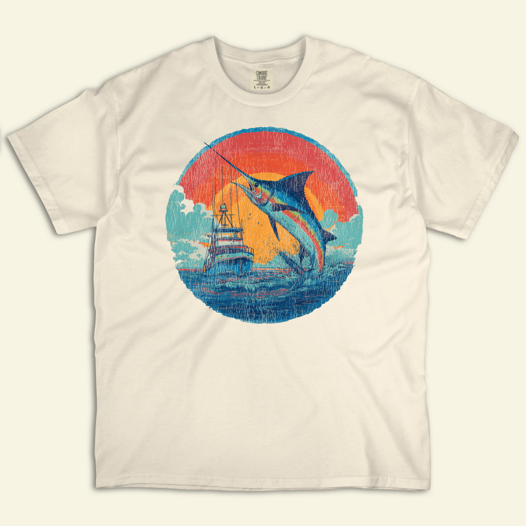 Full Send Marlin Distressed Tee