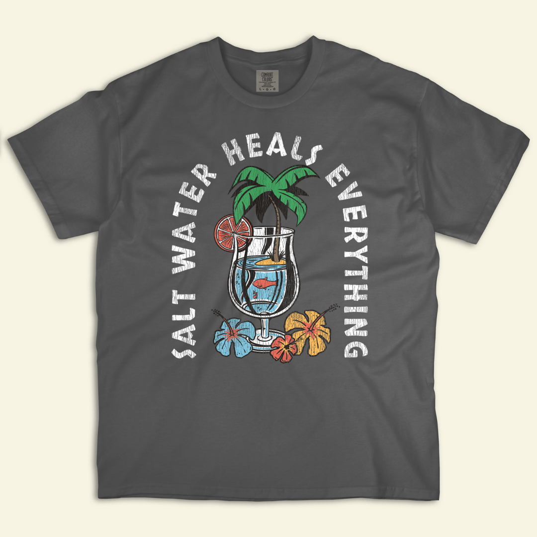 Salt Water Heals Everything Distressed Tee