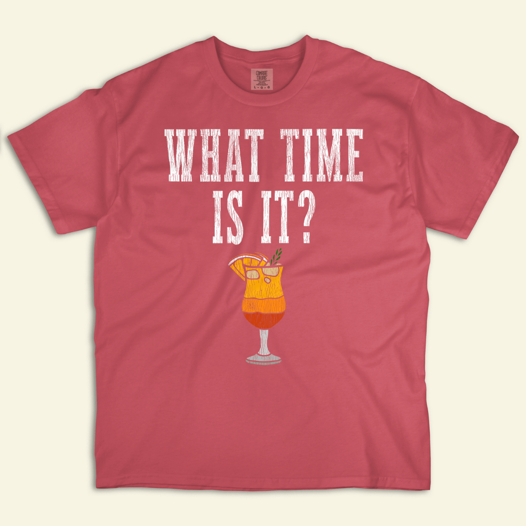 What Time Is It Distressed Tee