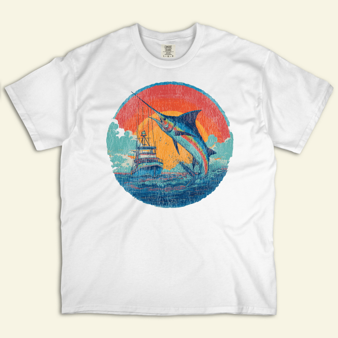 Full Send Marlin Distressed Tee