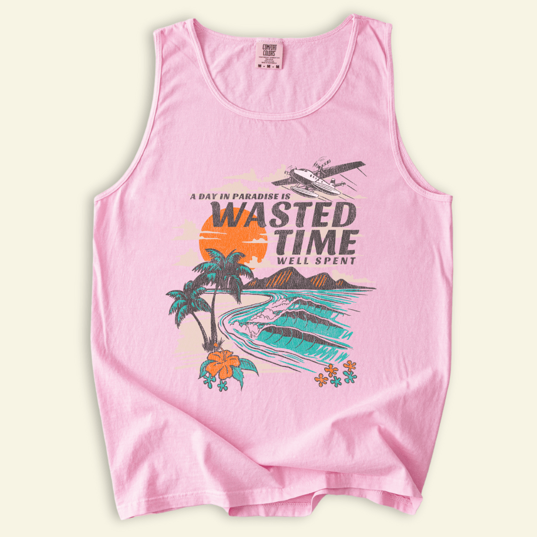 Island Time Distressed Tank