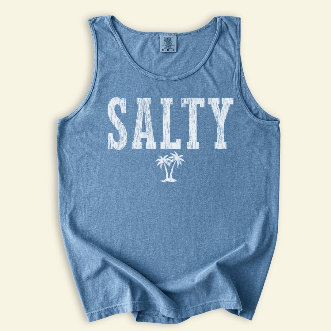 Varsity Salty Distressed Tank