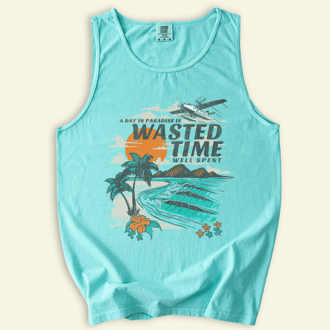Island Time Distressed Tank