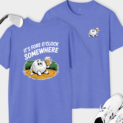 Fore O'Clock Drinking Buddy Back Print | T Shirt