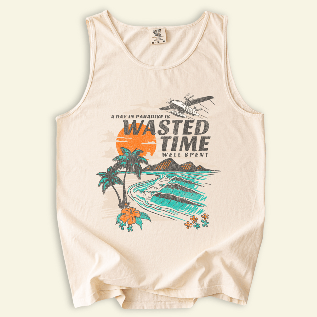Island Time Distressed Tank