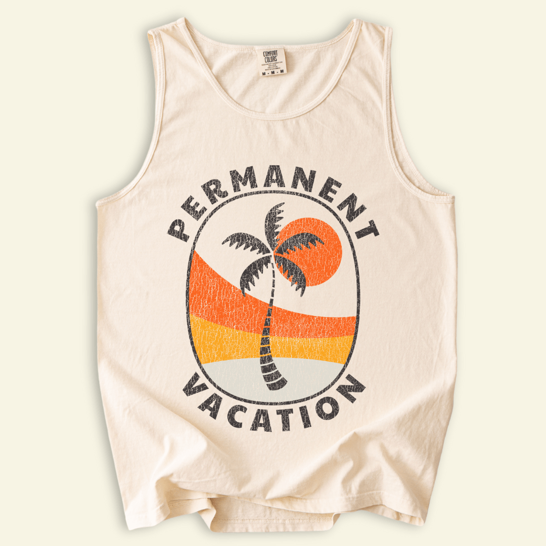 Permanent Vacation Retro Distressed Tank