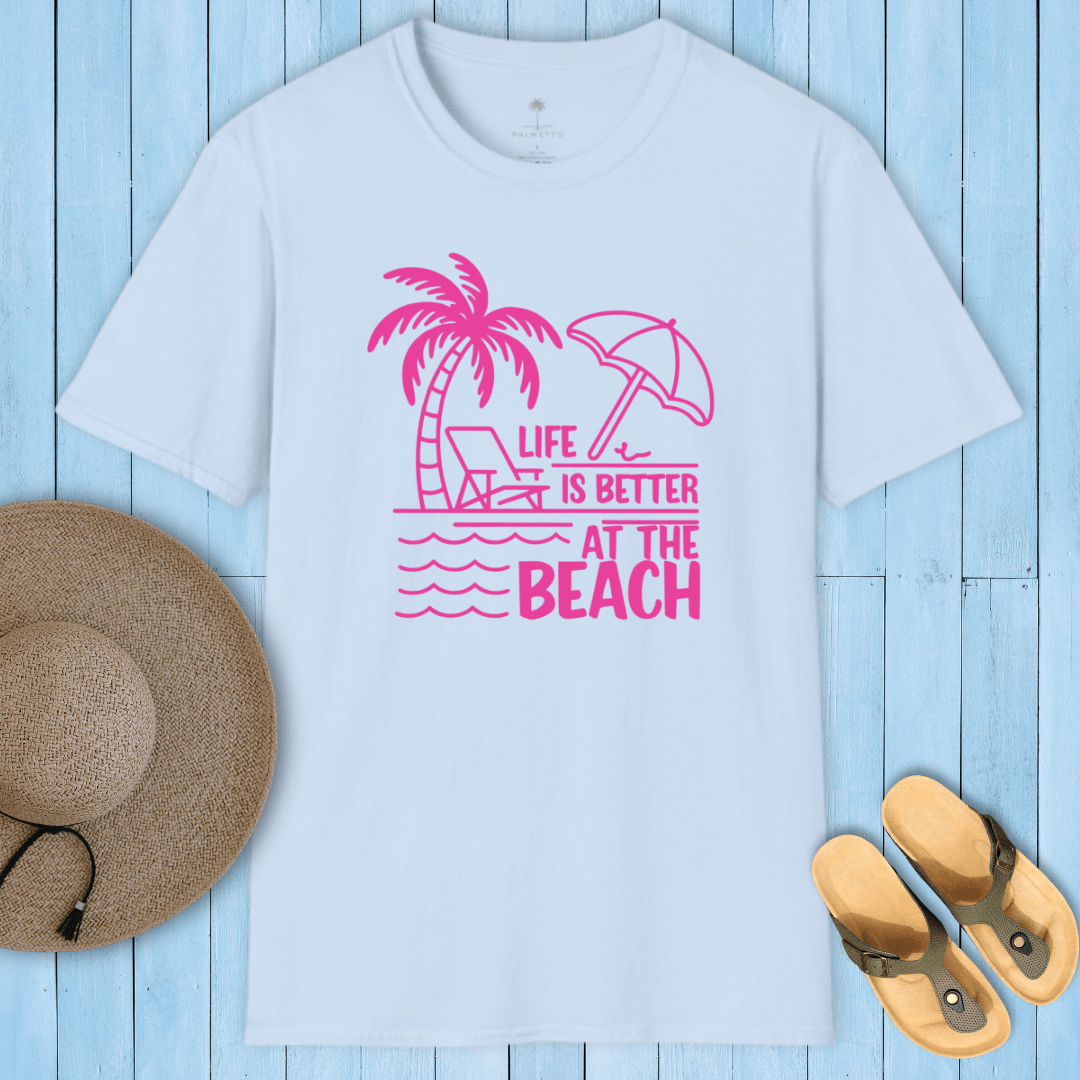 At The Beach Pink T-Shirt