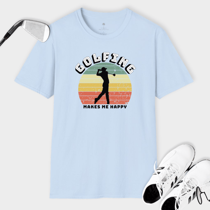 Golfing Makes Me Happy M | T Shirt