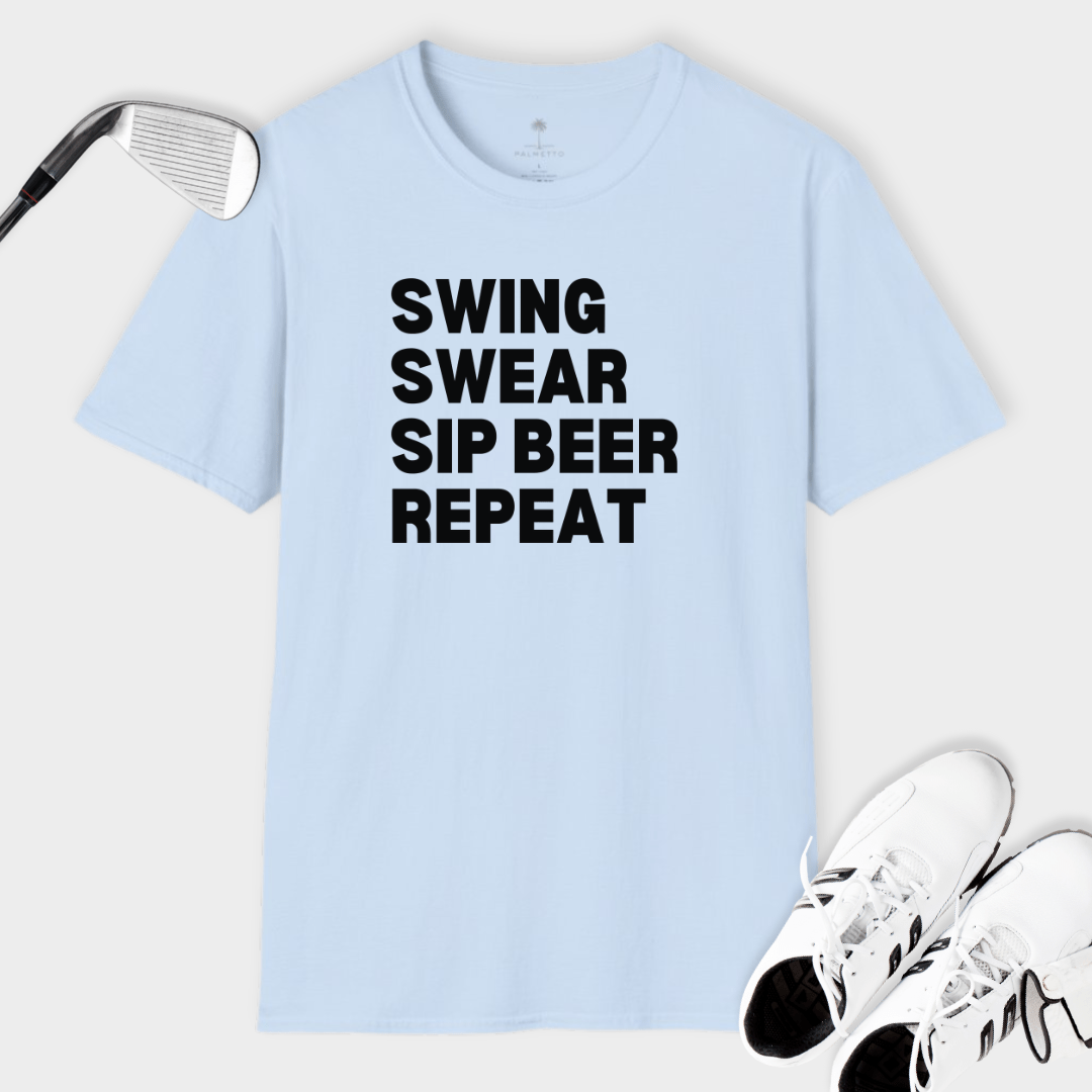 Swing Swear Sip Repeat | T Shirt