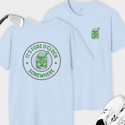 Fore O'Clock Somewhere Back Print | T Shirt