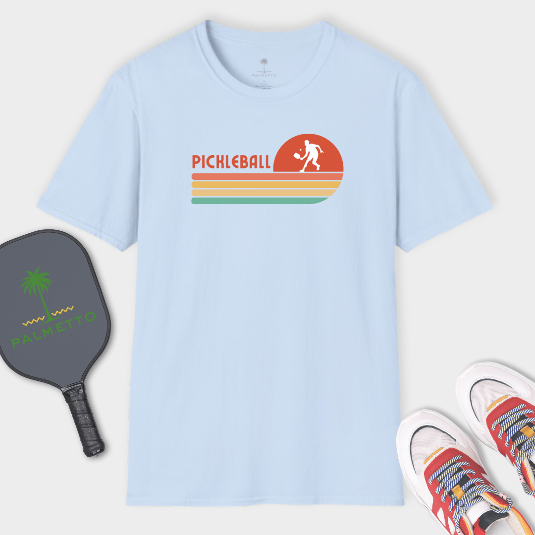 Pickleball Retro Sunset | T Shirt