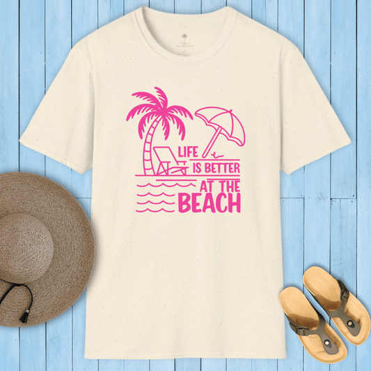 At The Beach Pink T-Shirt