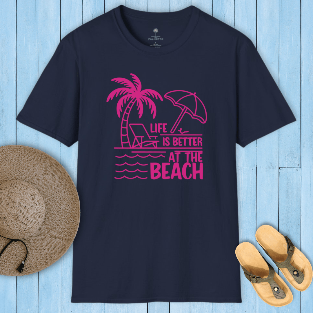 At The Beach Pink T-Shirt
