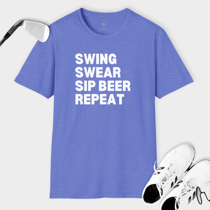 Swing Swear Sip Repeat | T Shirt