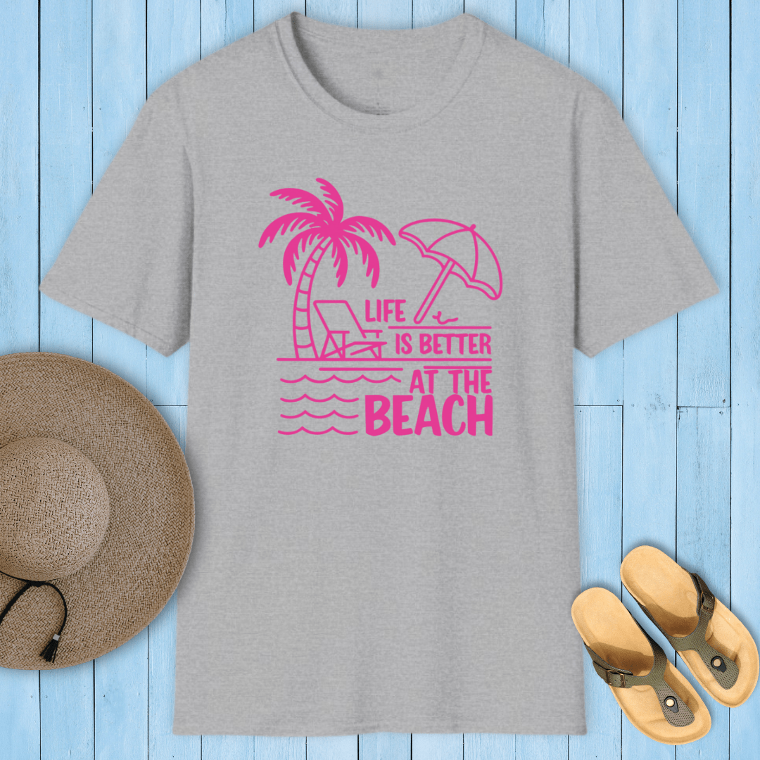 At The Beach Pink T-Shirt