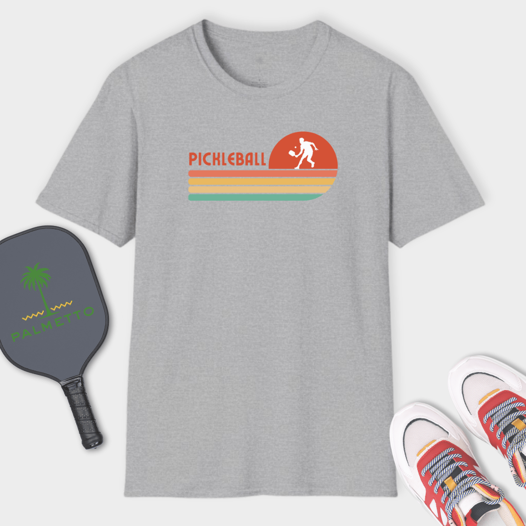 Pickleball Retro Sunset | T Shirt