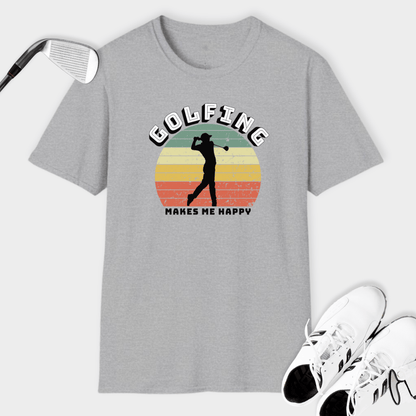 Golfing Makes Me Happy M | T Shirt