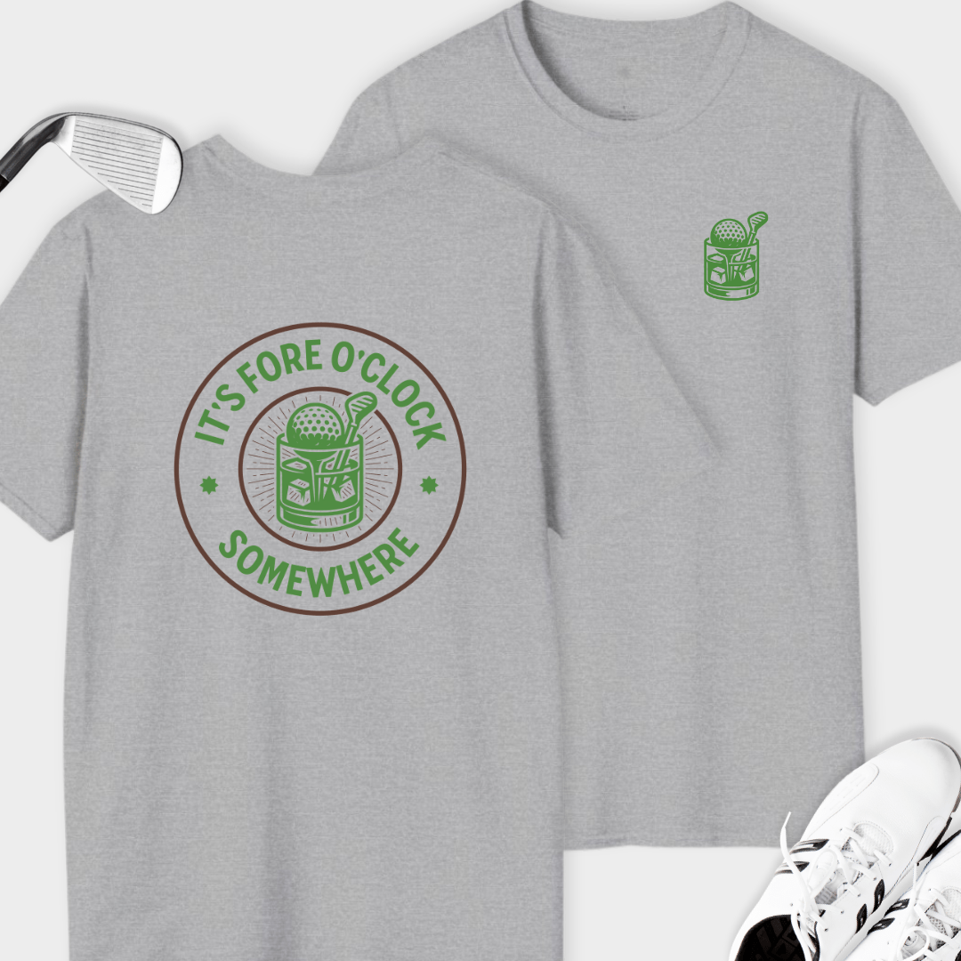 Fore O'Clock Somewhere Back Print | T Shirt