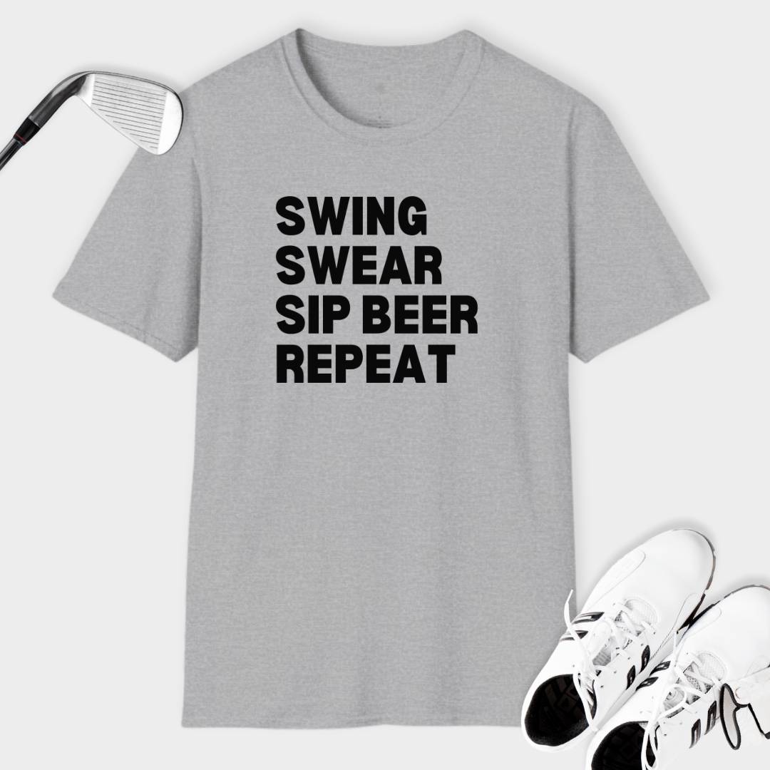 Swing Swear Sip Repeat | T Shirt