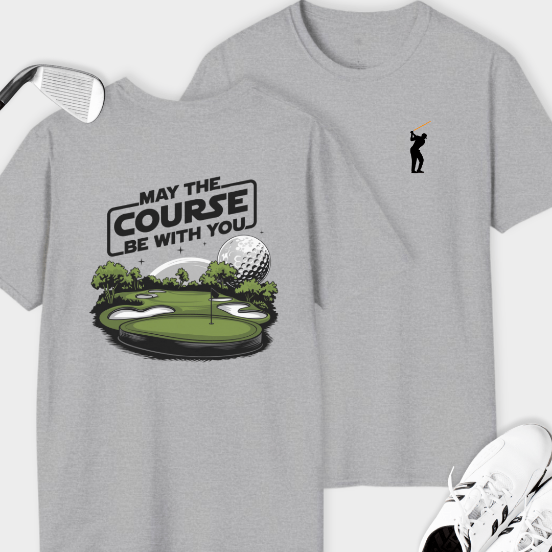 May The Course Be With You Back Print | T Shirt