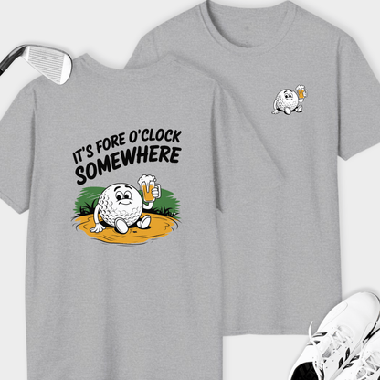 Fore O'Clock Drinking Buddy Back Print | T Shirt