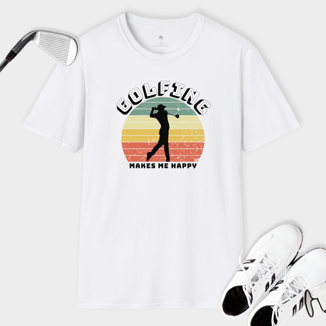 Golfing Makes Me Happy M | T Shirt