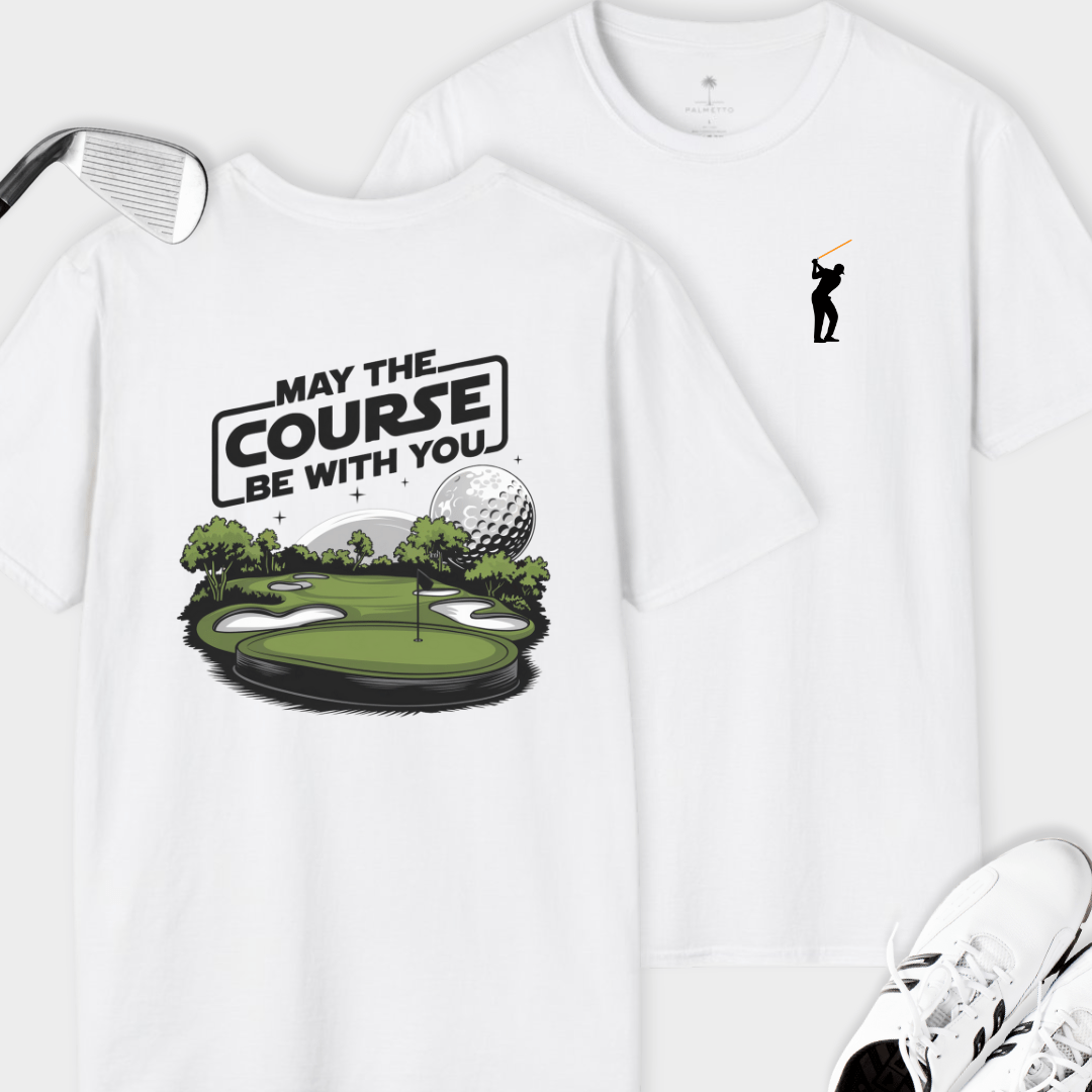 May The Course Be With You Back Print | T Shirt