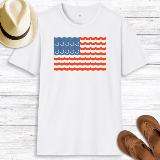USA Fishing Flag T-Shirt