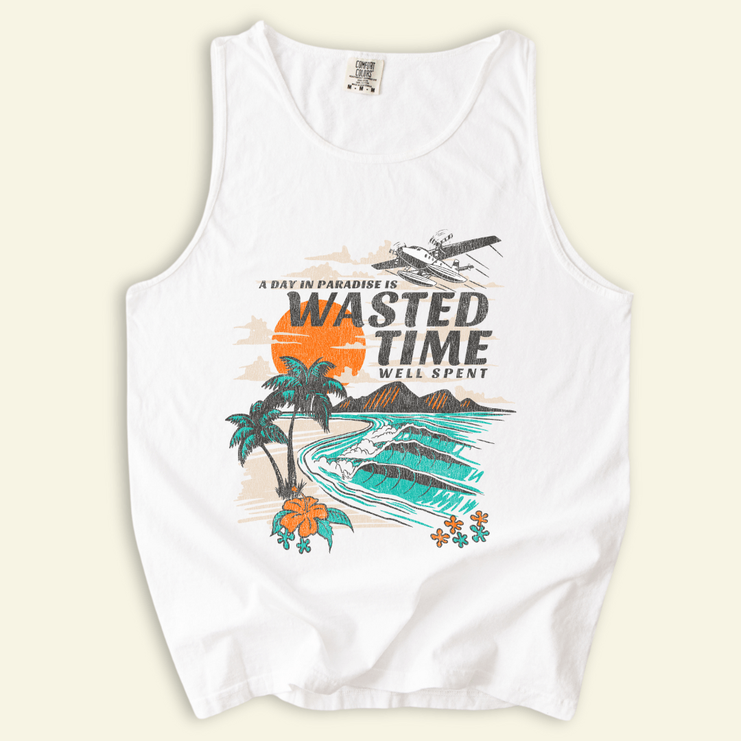 Island Time Distressed Tank