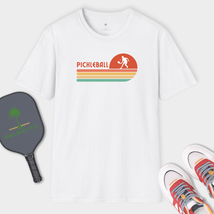 Pickleball Retro Sunset | T Shirt