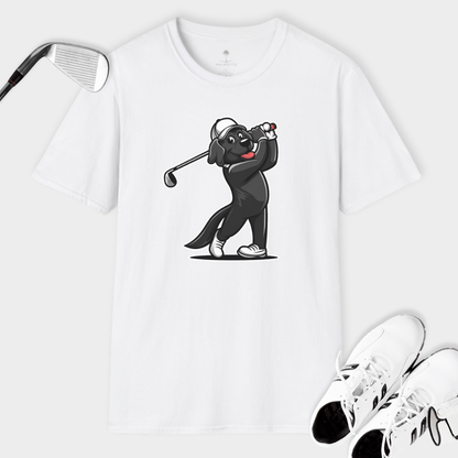 Golfing Black Lab | T Shirt