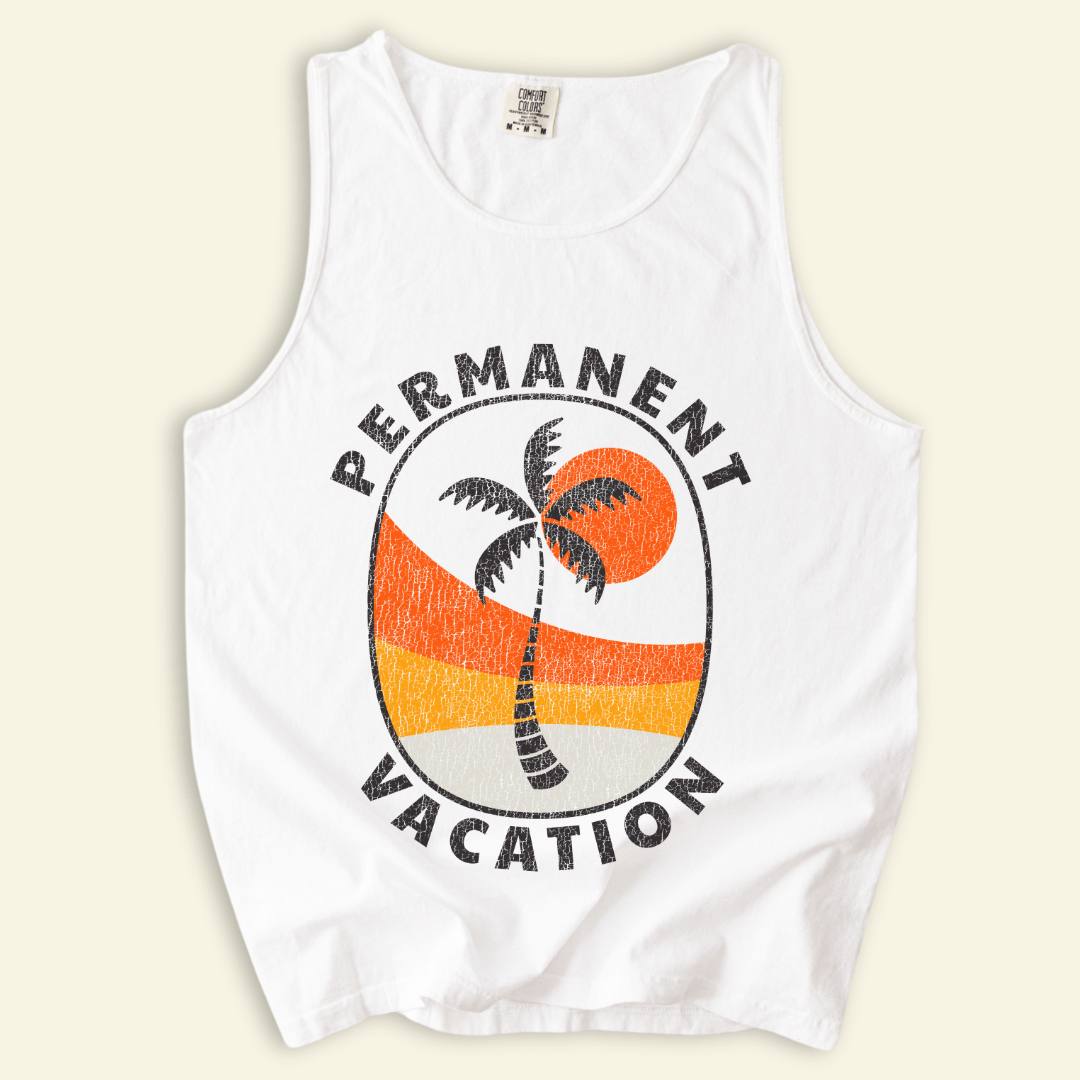 Permanent Vacation Retro Distressed Tank